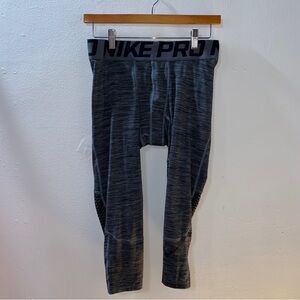 Nike Pro Dri-Fit Men's 3/4 Tights Size Medium Gray